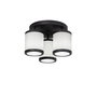 Opviq Way - 11626 Lámpara de Araña Blanco y Negro con Tapa de Tela